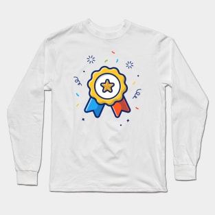 Star badge ribbon cartoon Long Sleeve T-Shirt